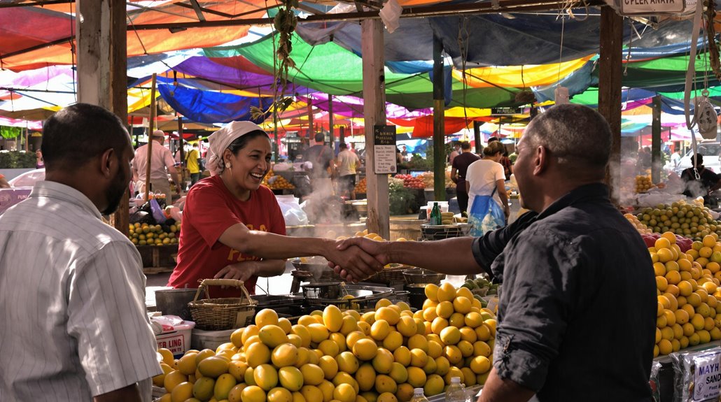street markets teach sales